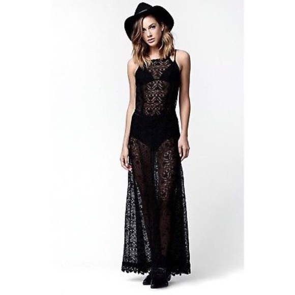 kendall lace back maxi dress